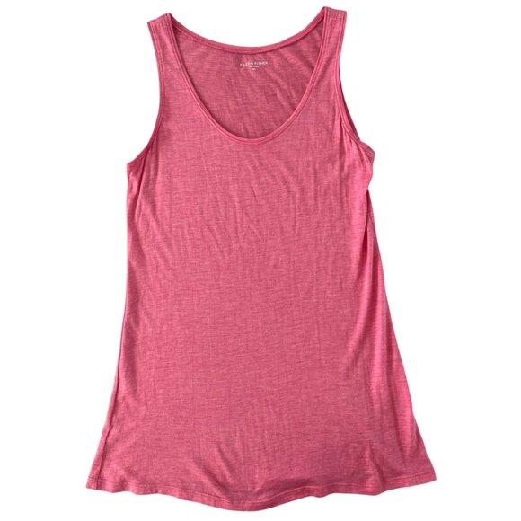 Eileen Fisher Silk Tank Top size XS 70%‎ Silk 30% Cotton Pink Scoop Neck - Picture 1 of 7
